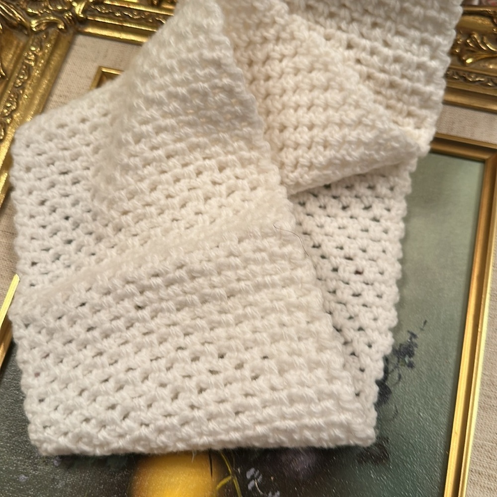 Cozy White Crochet Hat and Infinity Scarf Set - Picture 6 of 6